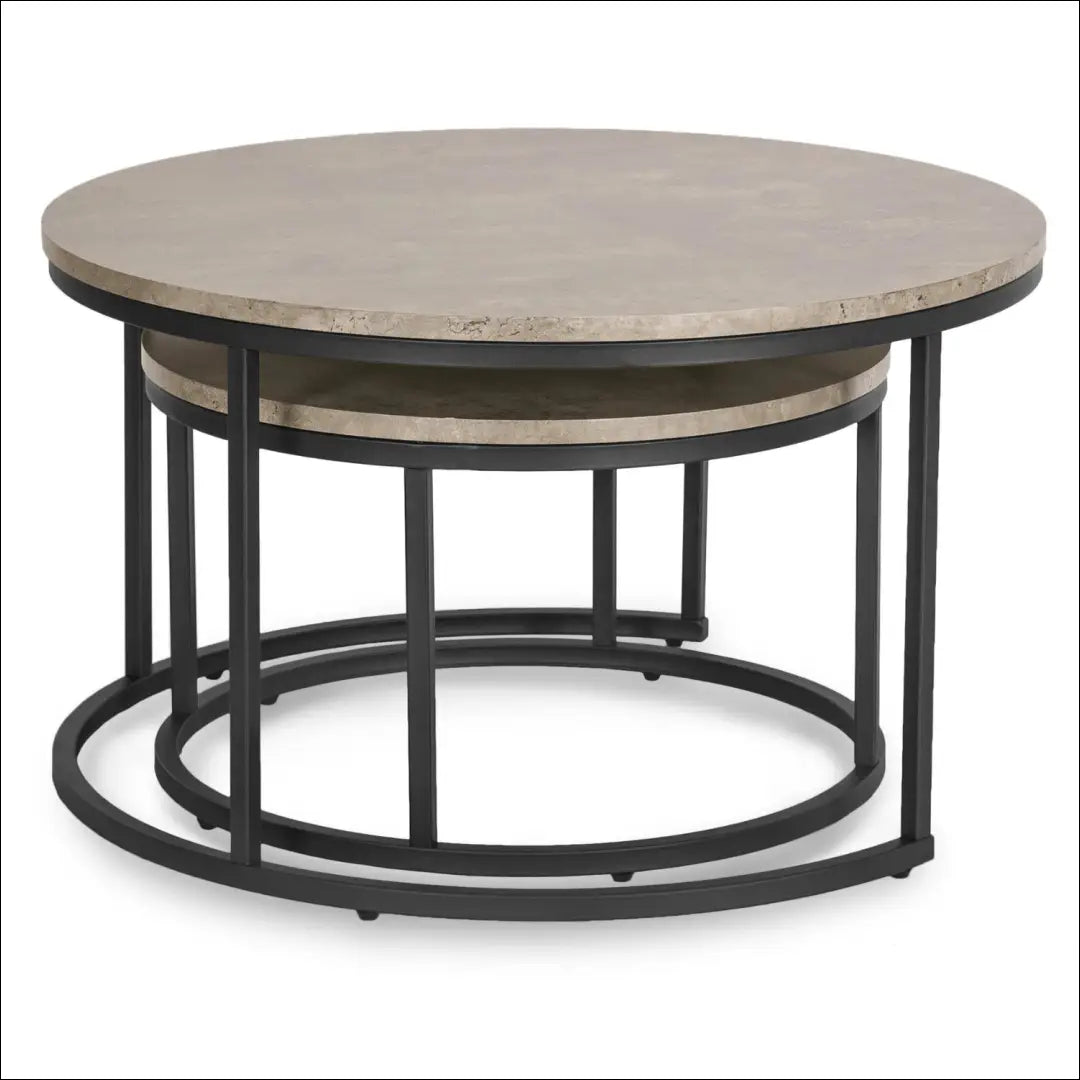 Kavos staliukų rinkinys iš MDF juodos spalvos / betono TE129 - €106 Save 15% 100-200, __label:Pristatymas 5-14 d.d.,
