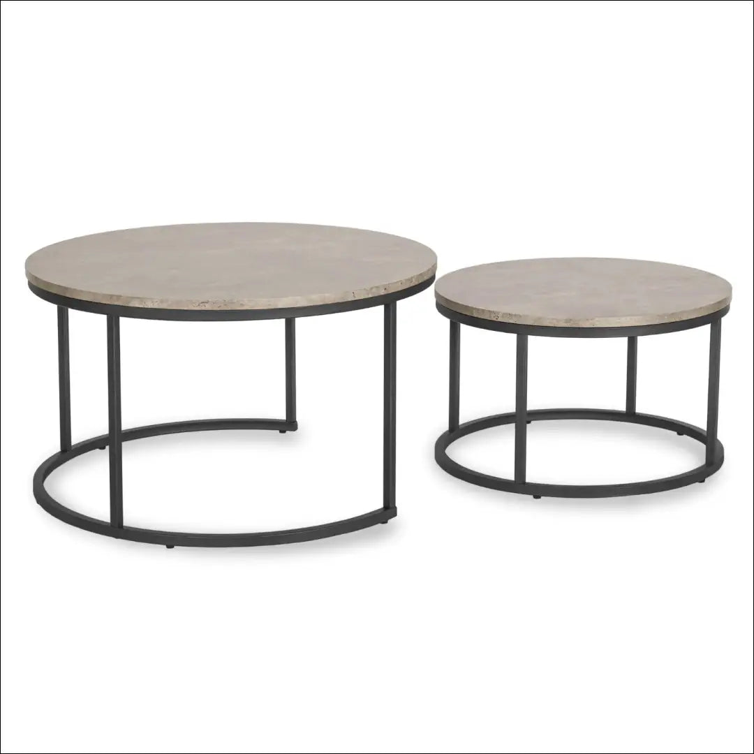 Kavos staliukų rinkinys iš MDF juodos spalvos / betono TE129 - €106 Save 15% 100-200, __label:Pristatymas 5-14 d.d.,