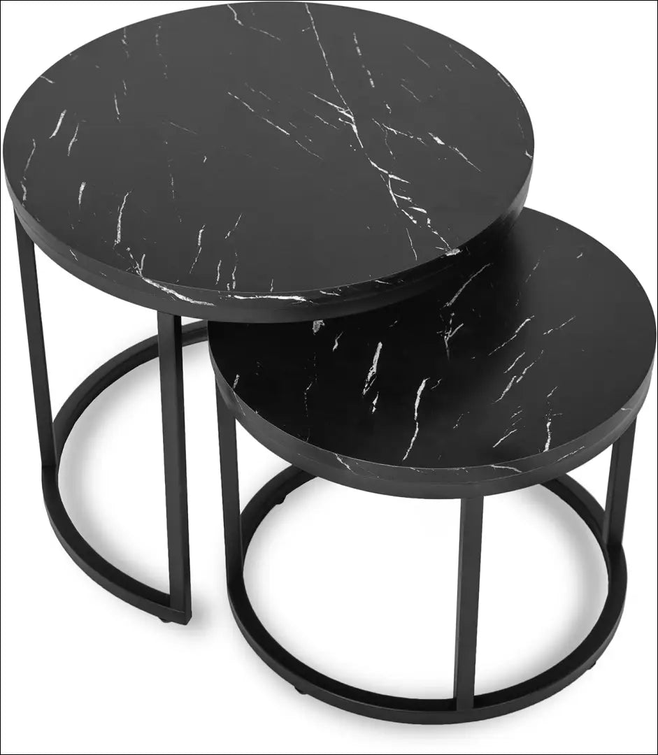 Kavos staliukų rinkinys iš MDF juodos spalvos / marmuro TE085 - €84 Save 15% 50-100, __label:Pristatymas 5-14 d.d.,