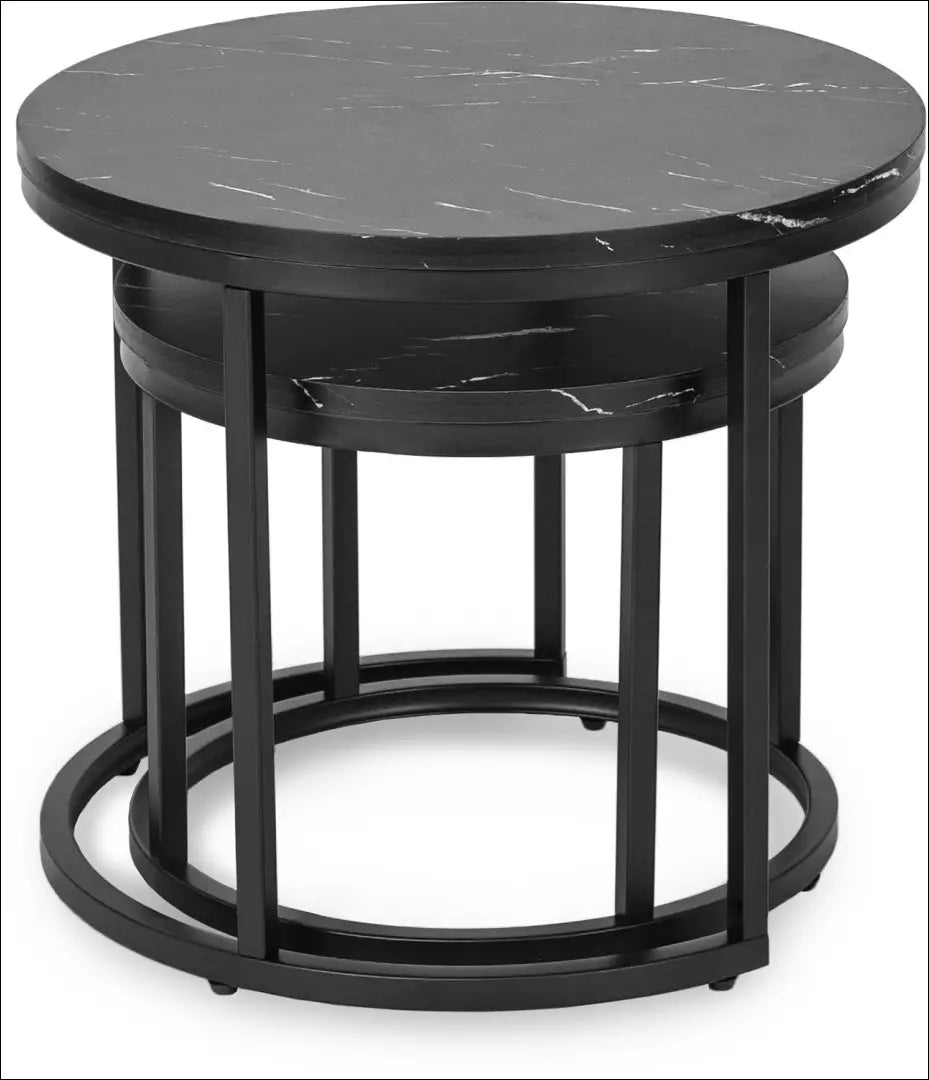 Kavos staliukų rinkinys iš MDF juodos spalvos / marmuro TE085 - €84 Save 15% 50-100, __label:Pristatymas 5-14 d.d.,