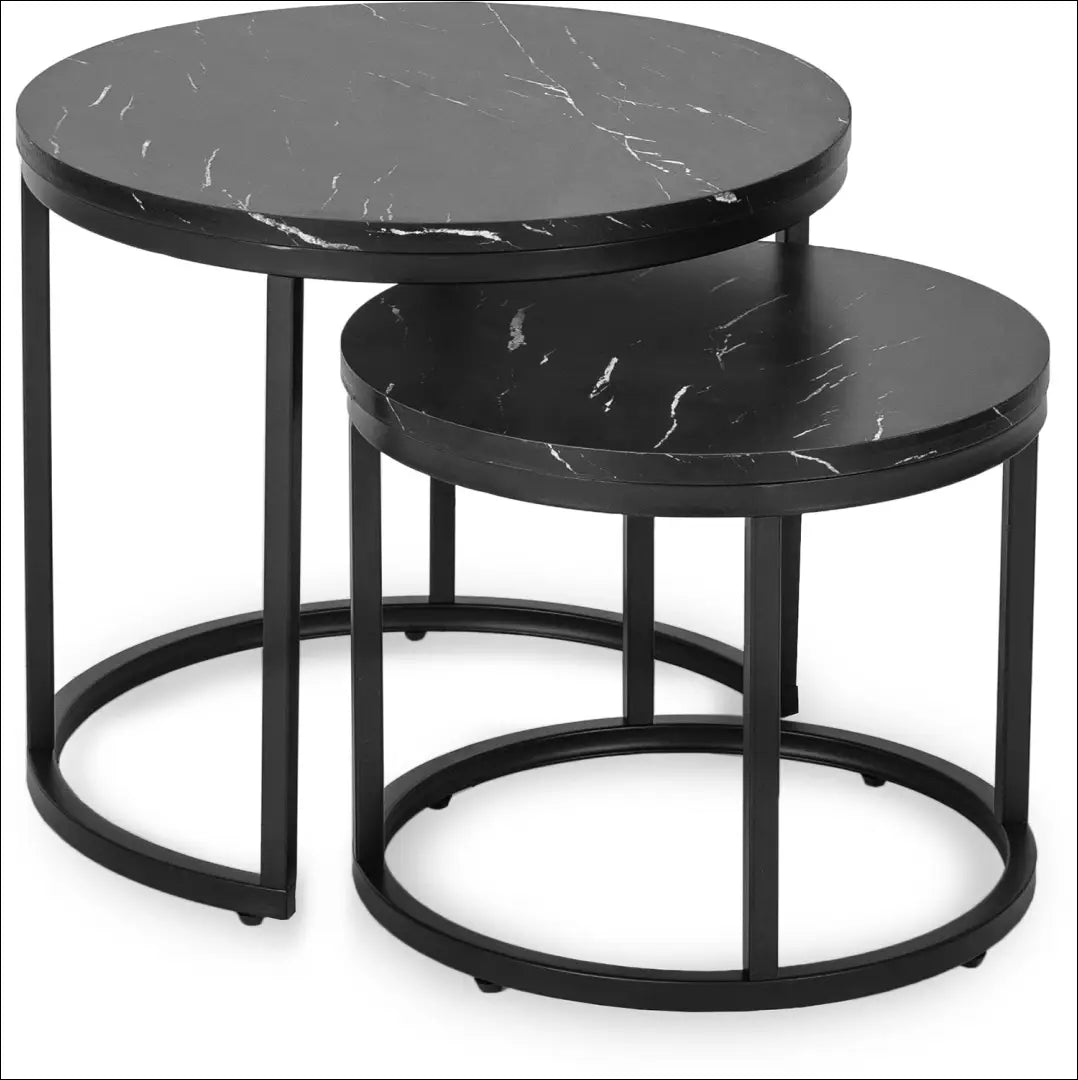 Kavos staliukų rinkinys iš MDF juodos spalvos / marmuro TE085 - €84 Save 15% 50-100, __label:Pristatymas 5-14 d.d.,