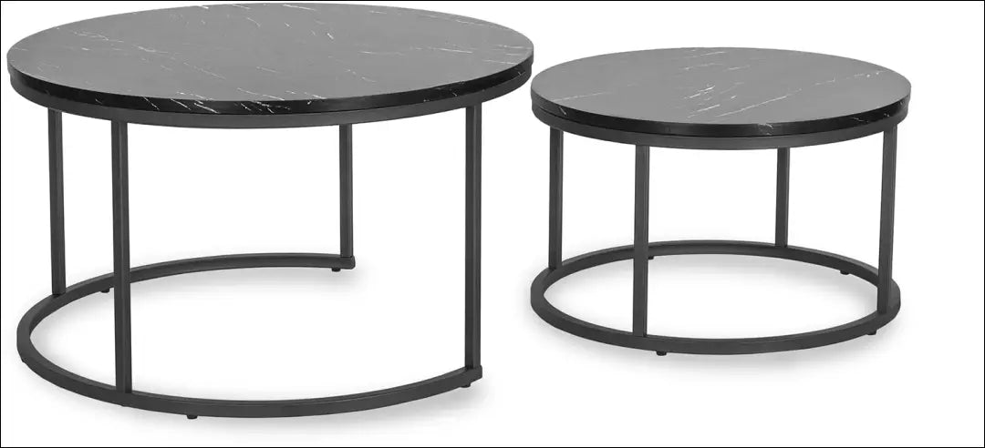Kavos staliukų rinkinys iš MDF juodos spalvos / marmuro TE127 - €113 Save 15% 100-200, __label:Pristatymas 5-14 d.d.,