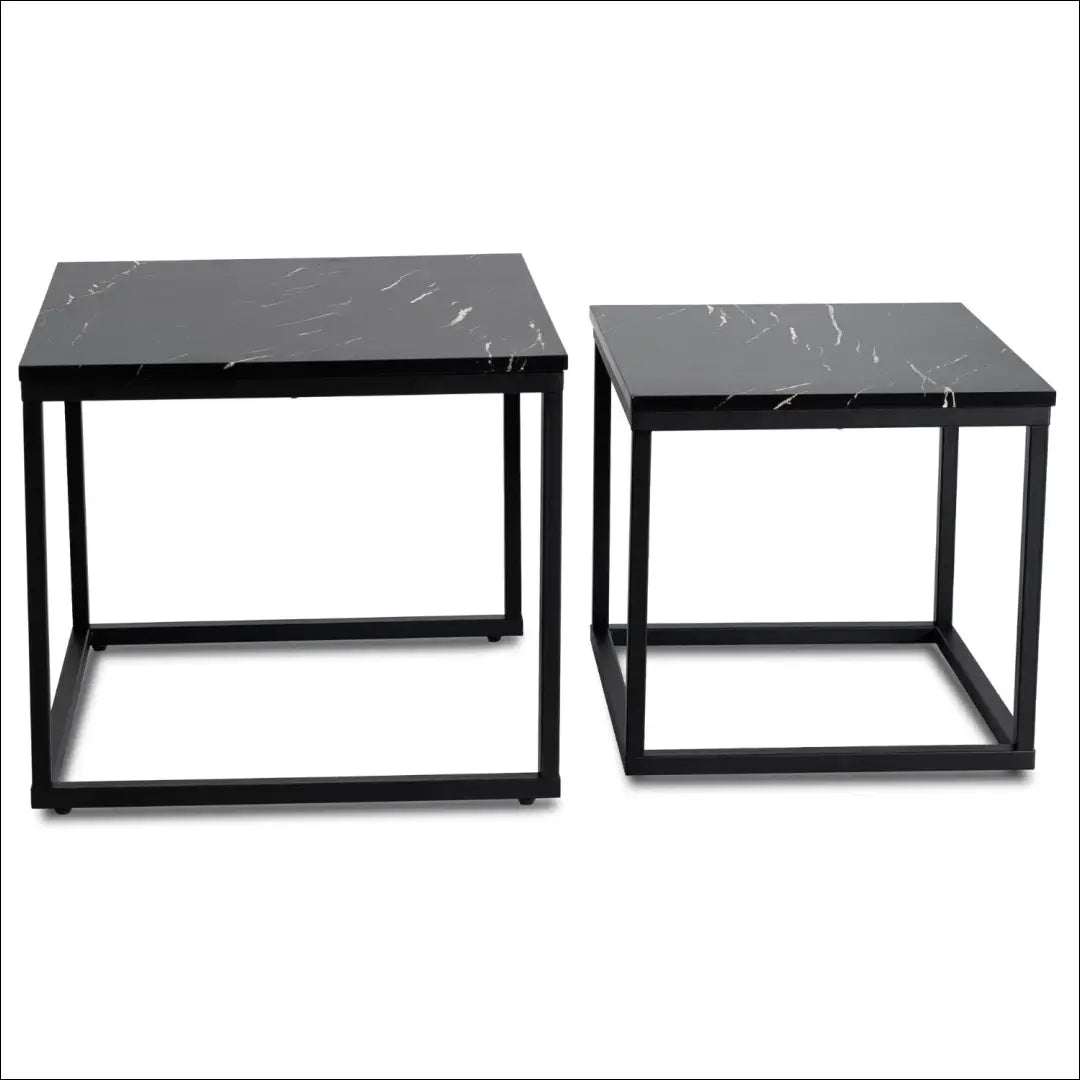 Kavos staliukų rinkinys iš MDF juodos spalvos / marmuro TE482 - €47 Save 15% 25-50, __label:Pristatymas 5-14 d.d.,