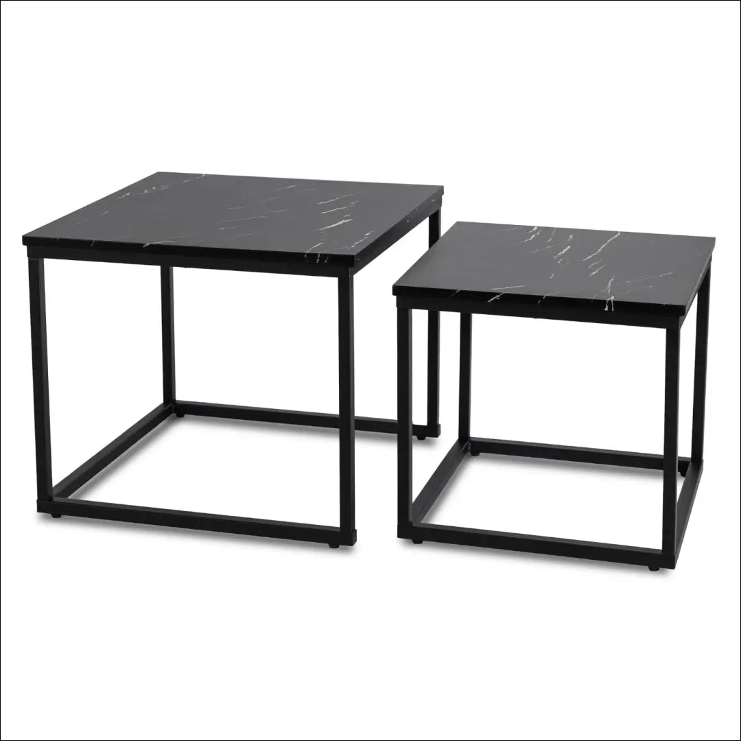 Kavos staliukų rinkinys iš MDF juodos spalvos / marmuro TE482 - €47 Save 15% 25-50, __label:Pristatymas 5-14 d.d.,
