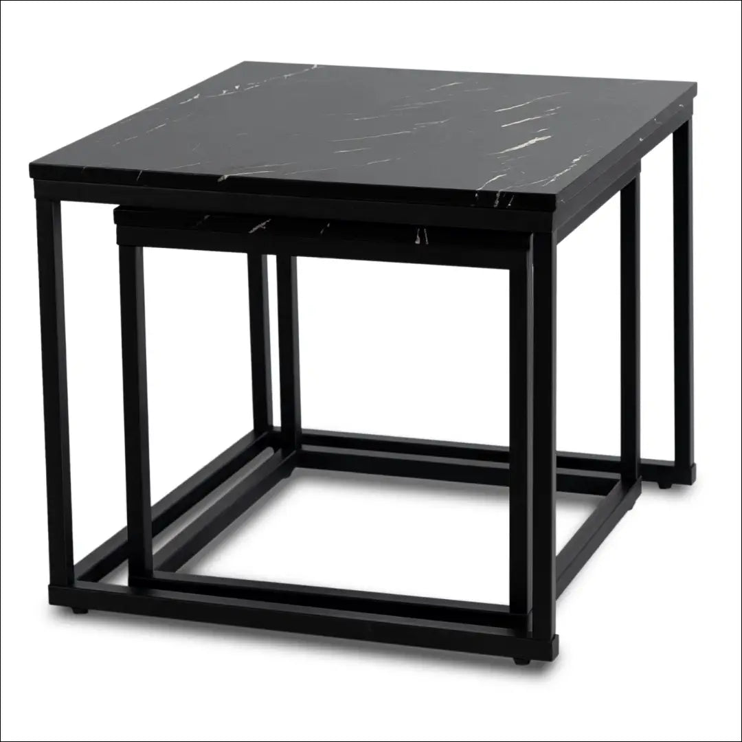 Kavos staliukų rinkinys iš MDF juodos spalvos / marmuro TE482 - €47 Save 15% 25-50, __label:Pristatymas 5-14 d.d.,