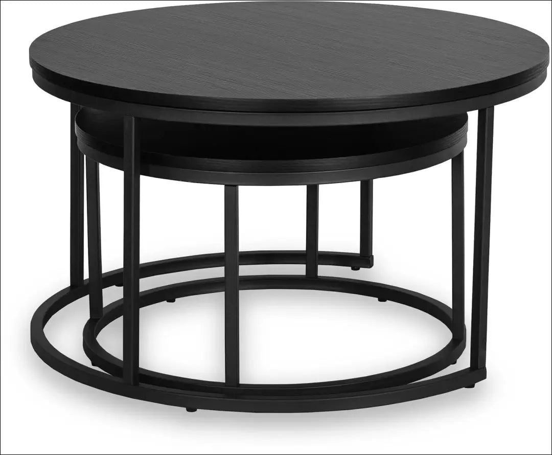 Kavos staliukų rinkinys iš MDF juodos spalvos TE124 - €111 Save 15% 100-200, __label:Pristatymas 5-14 d.d., elite,