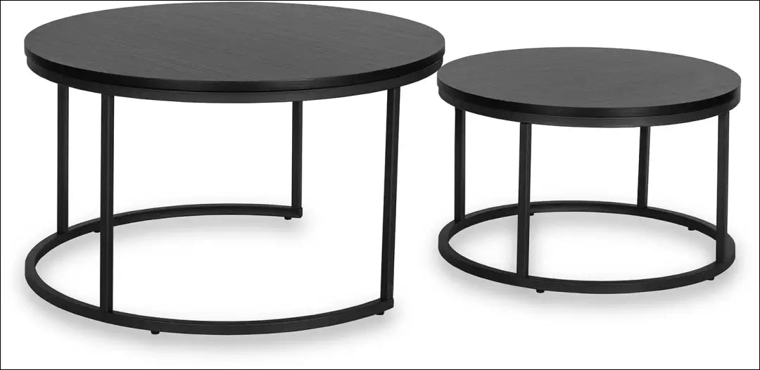 Kavos staliukų rinkinys iš MDF juodos spalvos TE124 - €111 Save 15% 100-200, __label:Pristatymas 5-14 d.d., elite,
