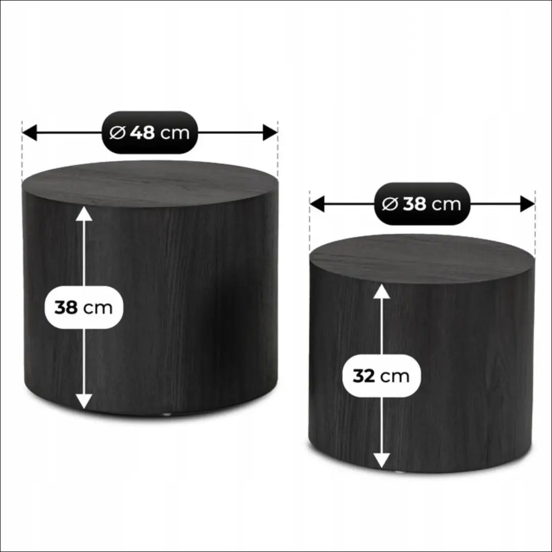 Kavos staliukų rinkinys iš MDF juodos spalvos TE285 - €130 Save 15% 100-200, __label:Pristatymas 5-14 d.d., elite,