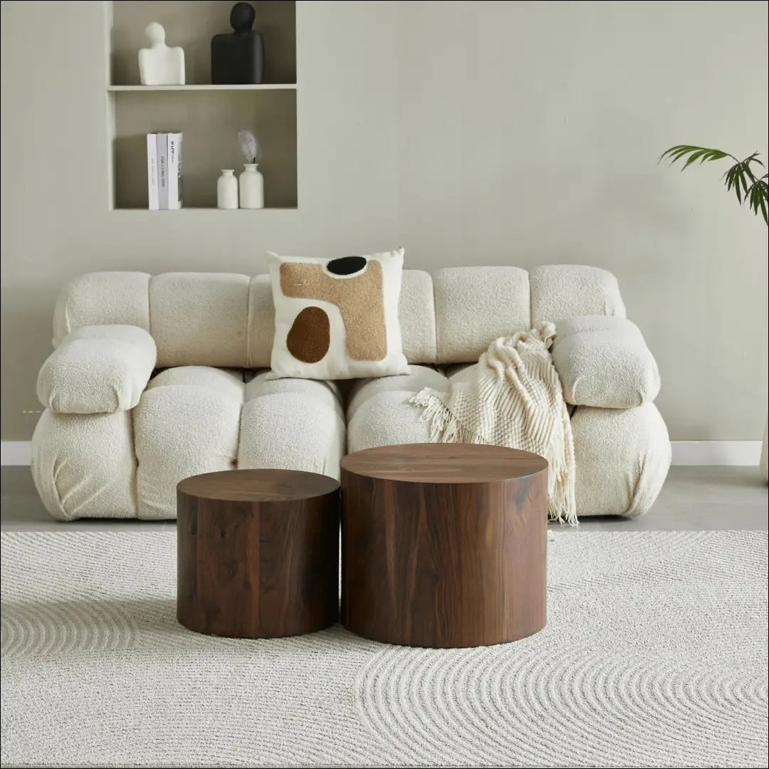 Kavos staliukų rinkinys iš MDF riešuto spalvos TE738 - €126 Save 15% 100-200, __label:Pristatymas 5-14 d.d., elite,