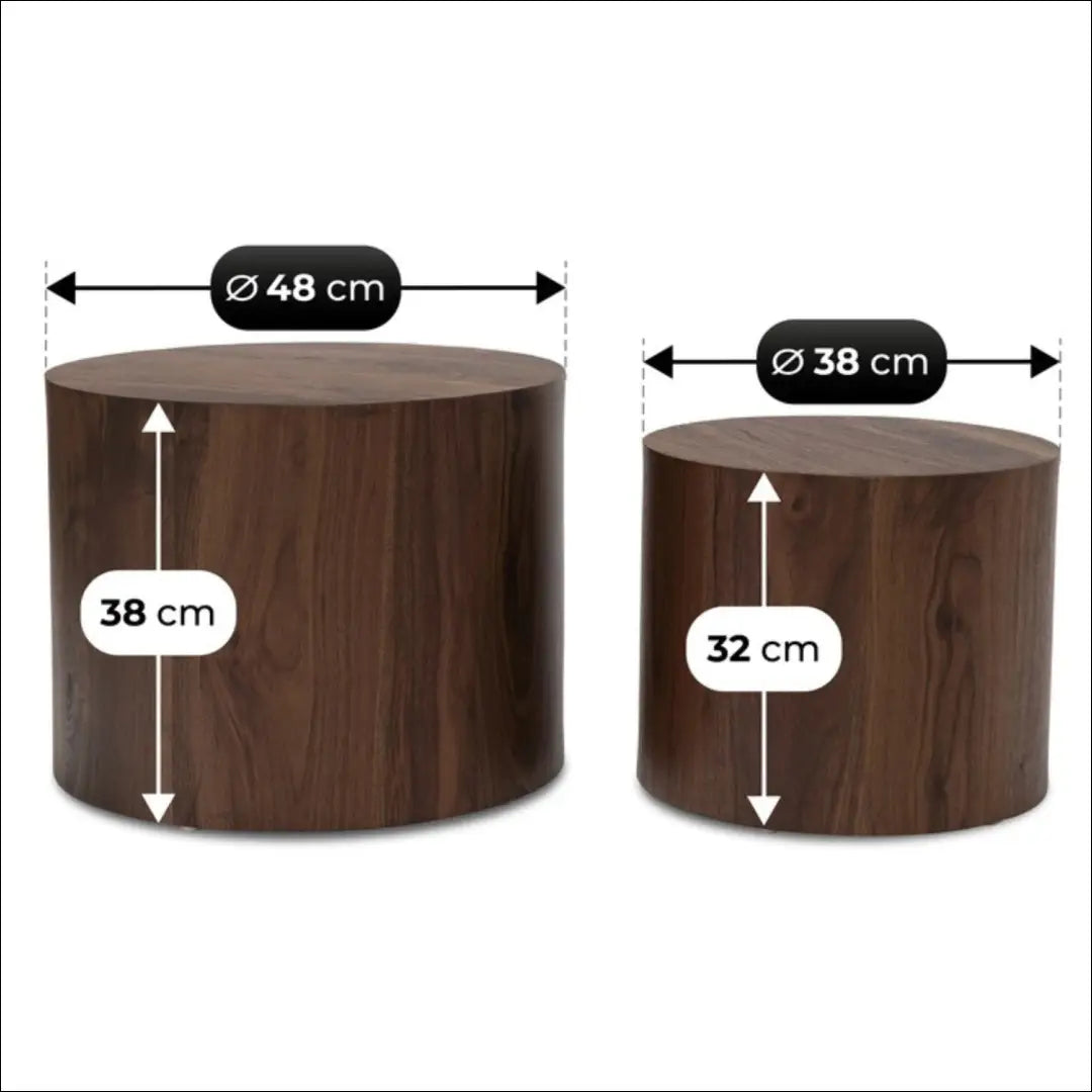 Kavos staliukų rinkinys iš MDF riešuto spalvos TE738 - €126 Save 15% 100-200, __label:Pristatymas 5-14 d.d., elite,