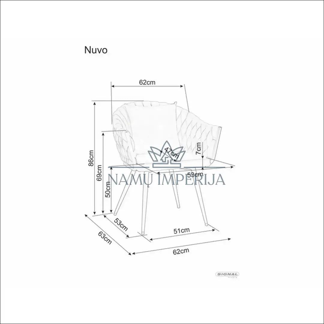 Kėdė AL018 - 100-200, __label:Pristatymas 5-14 d.d., color-kremas, color-pilka, color-ruda €100 to €200 Armchairs
