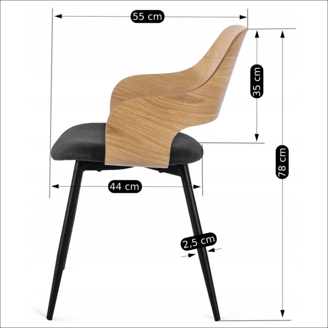 Kėdė Auksinis ąžuolas/juoda TE1465 - €117.54 Save 15% __label:Pristatymas 5-14 d.d., Newelite Naujausi produktai | Namų
