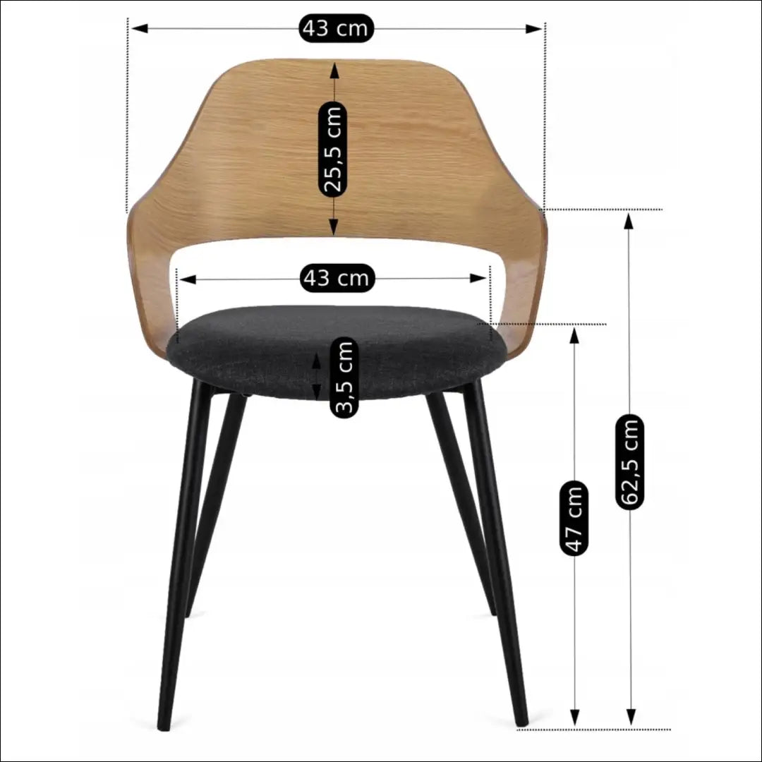 Kėdė Auksinis ąžuolas/juoda TE1465 - €117.54 Save 15% __label:Pristatymas 5-14 d.d., Newelite Naujausi produktai | Namų
