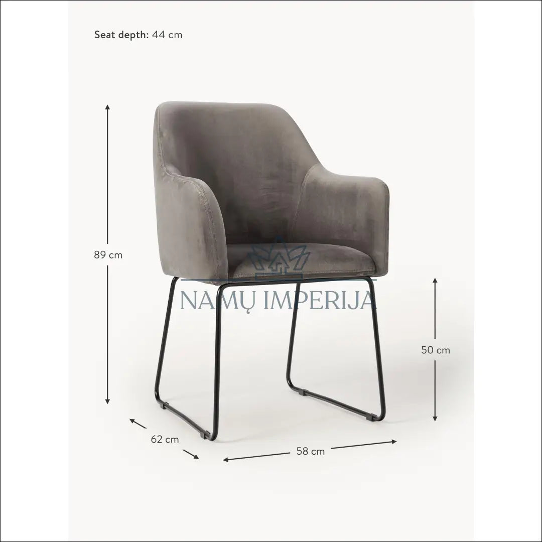 Kėdė/fotelis VI468 - €101 Save 65% 100-200, __label:Pristatymas 1-2 d.d., color-pilka, foteliai, kedes-valgomojo €100