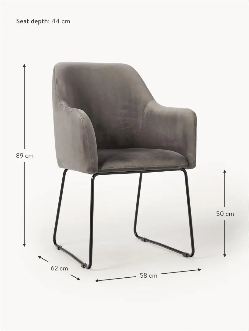 Kėdė/fotelis VI468 - €87 Save 70% 50-100, __label:Pristatymas 1-2 d.d., color-pilka, foteliai, kedes-valgomojo €50