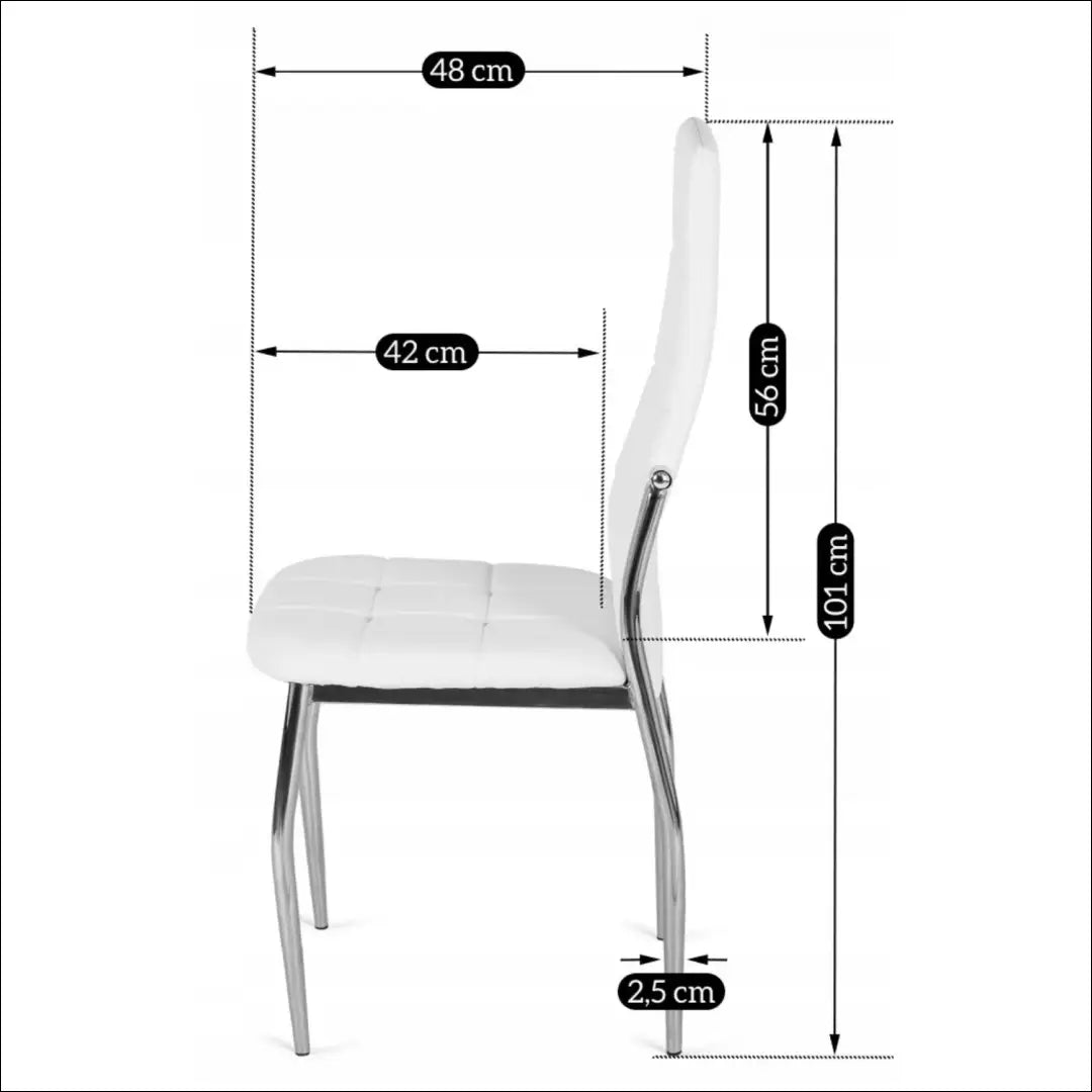 Kėdė iš eko odos baltos spalvos TE040 - €43 Save 15% 25-50, __label:Pristatymas 5-14 d.d., elite, Krzesła, spalva-balta