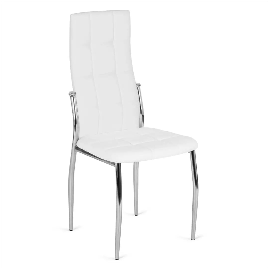 Kėdė iš eko odos baltos spalvos TE040 - €43 Save 15% 25-50, __label:Pristatymas 5-14 d.d., elite, Krzesła, spalva-balta