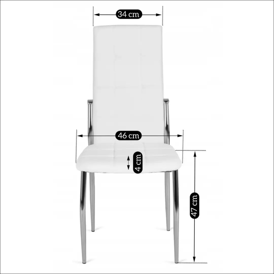 Kėdė iš eko odos baltos spalvos TE040 - €43 Save 15% 25-50, __label:Pristatymas 5-14 d.d., elite, Krzesła, spalva-balta