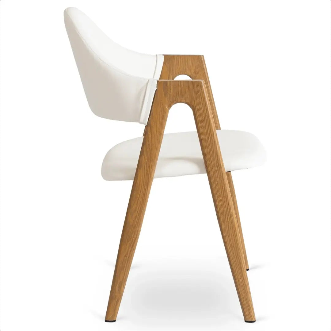 Kėdė iš eko odos baltos spalvos TE416 - €58 Save 15% 50-100, __label:Pristatymas 5-14 d.d., elite, Krzesła,