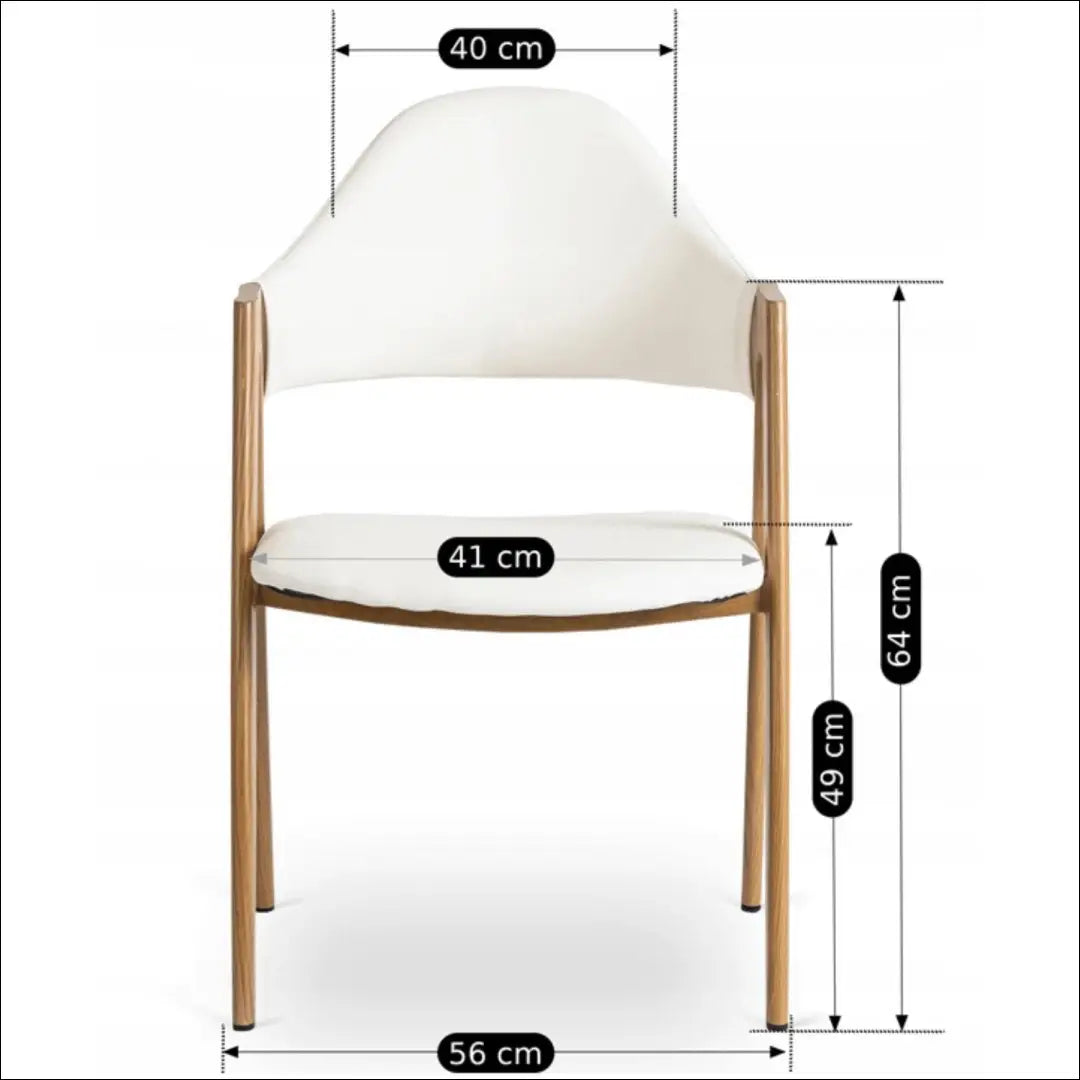 Kėdė iš eko odos baltos spalvos TE416 - €58 Save 15% 50-100, __label:Pristatymas 5-14 d.d., elite, Krzesła,