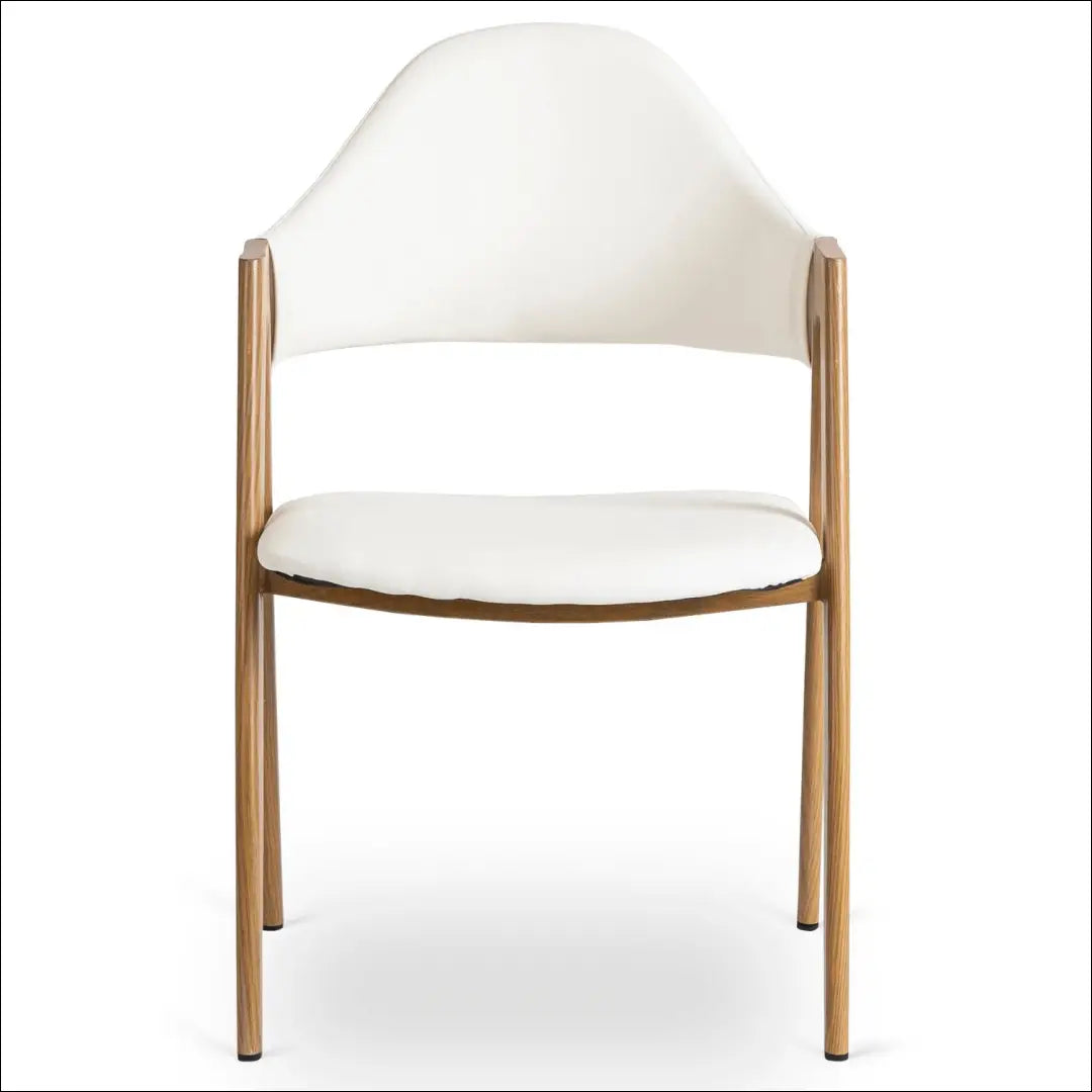 Kėdė iš eko odos baltos spalvos TE416 - €58 Save 15% 50-100, __label:Pristatymas 5-14 d.d., elite, Krzesła,