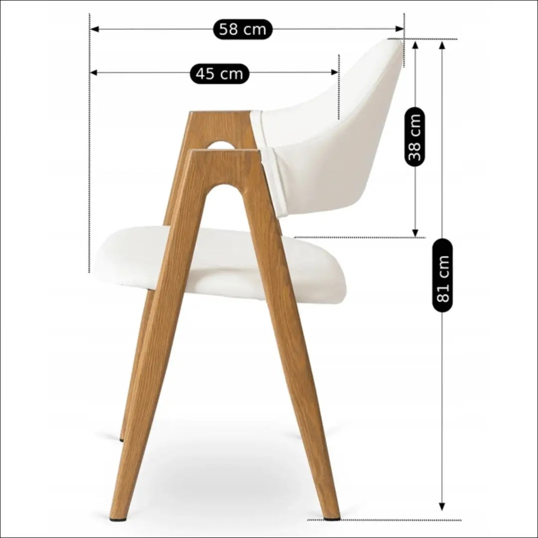 Kėdė iš eko odos baltos spalvos TE416 - €58 Save 15% 50-100, __label:Pristatymas 5-14 d.d., elite, Krzesła,