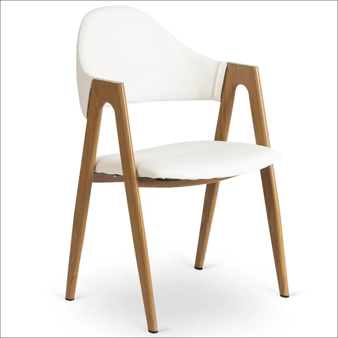 Kėdė iš eko odos baltos spalvos TE416 - €58 Save 15% 50-100, __label:Pristatymas 5-14 d.d., elite, Krzesła,