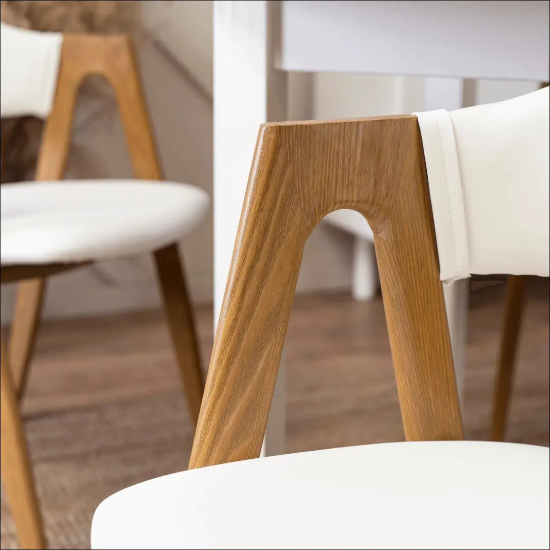 Kėdė iš eko odos baltos spalvos TE416 - €58 Save 15% 50-100, __label:Pristatymas 5-14 d.d., elite, Krzesła,