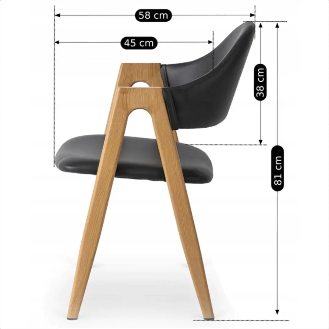 Kėdė iš eko odos juodos spalvos TE109 - €58 Save 15% 50-100, __label:Pristatymas 5-14 d.d., elite, Krzesła,