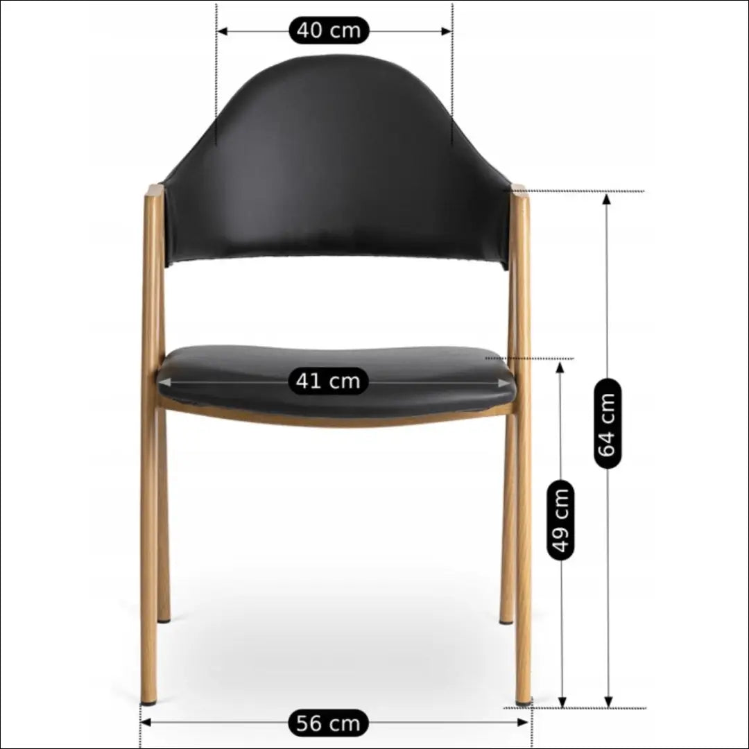 Kėdė iš eko odos juodos spalvos TE109 - €58 Save 15% 50-100, __label:Pristatymas 5-14 d.d., elite, Krzesła,