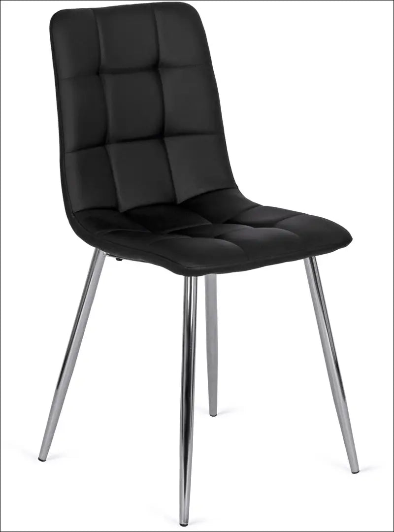 Kėdė iš eko odos juodos spalvos TE138 - €43 Save 15% 25-50, __label:Pristatymas 5-14 d.d., elite, Krzesła, spalva-juoda