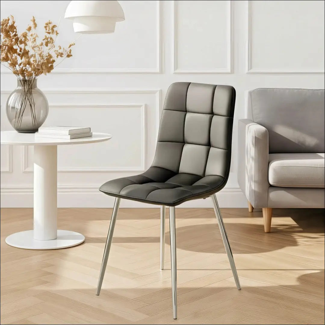Kėdė iš eko odos juodos spalvos TE138 - €43 Save 15% 25-50, __label:Pristatymas 5-14 d.d., elite, Krzesła, spalva-juoda