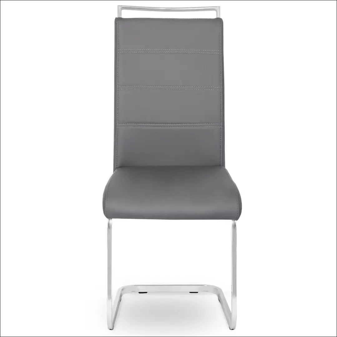 Kėdė iš eko odos pilkos spalvos TE075 - €64 Save 15% 50-100, __label:Pristatymas 5-14 d.d., elite, Krzesła,