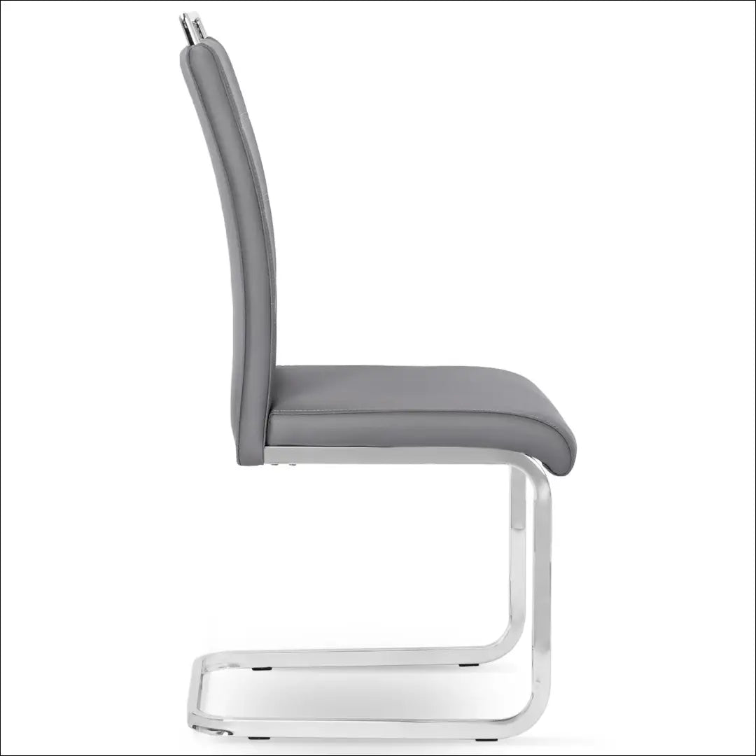 Kėdė iš eko odos pilkos spalvos TE075 - €64 Save 15% 50-100, __label:Pristatymas 5-14 d.d., elite, Krzesła,