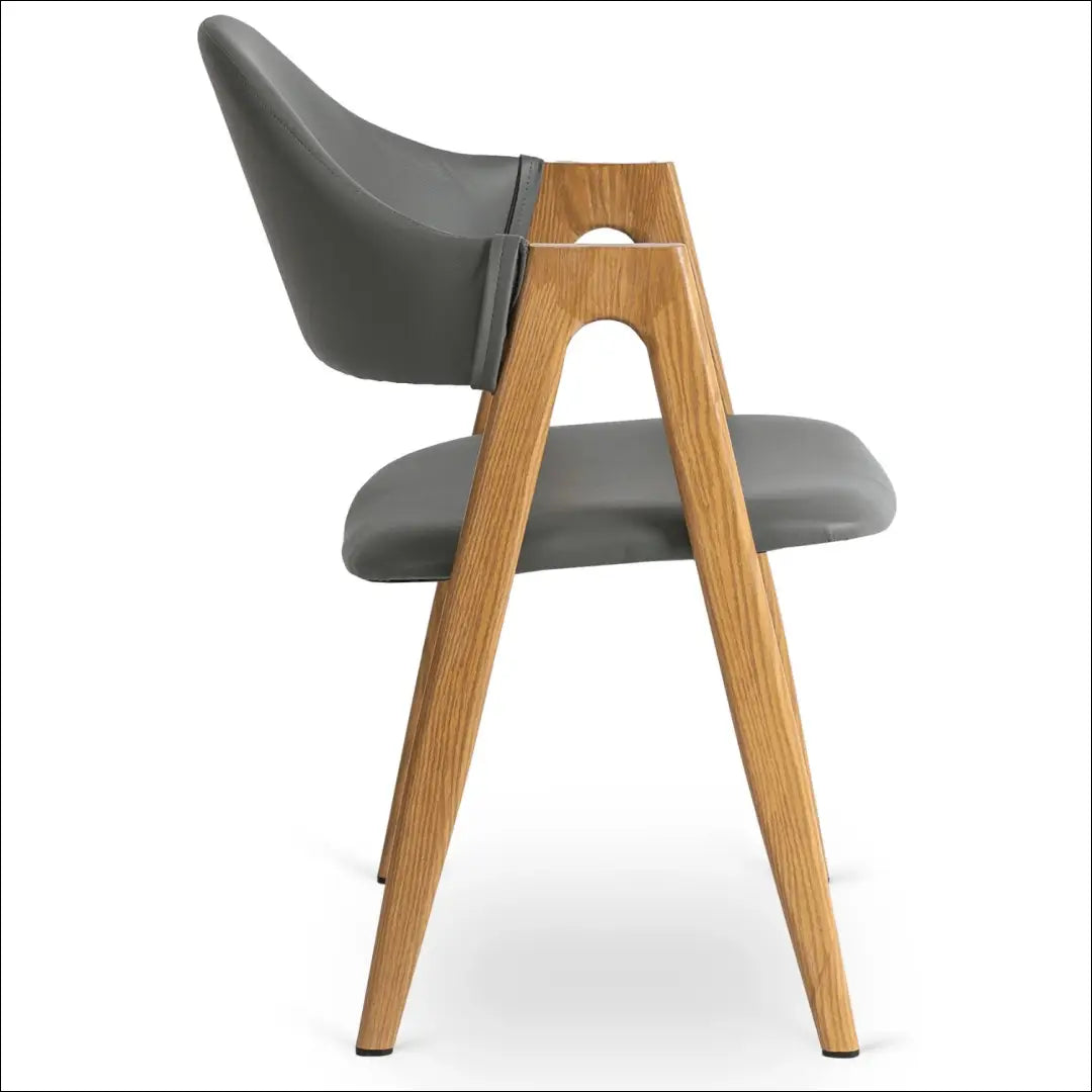 Kėdė iš eko odos pilkos spalvos TE415 - €58 Save 15% 50-100, __label:Pristatymas 5-14 d.d., elite, Krzesła,