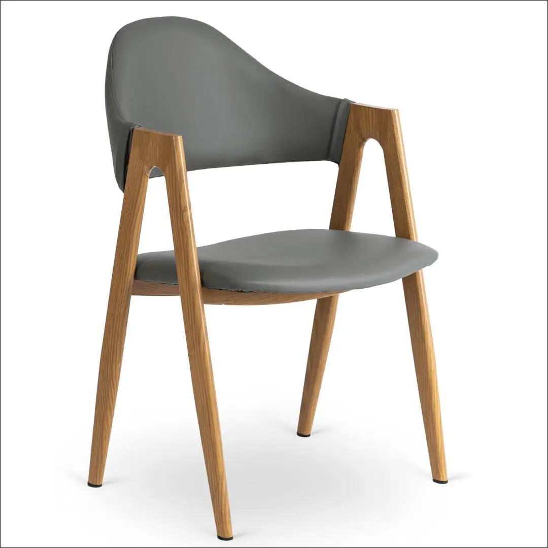 Kėdė iš eko odos pilkos spalvos TE415 - €58 Save 15% 50-100, __label:Pristatymas 5-14 d.d., elite, Krzesła,