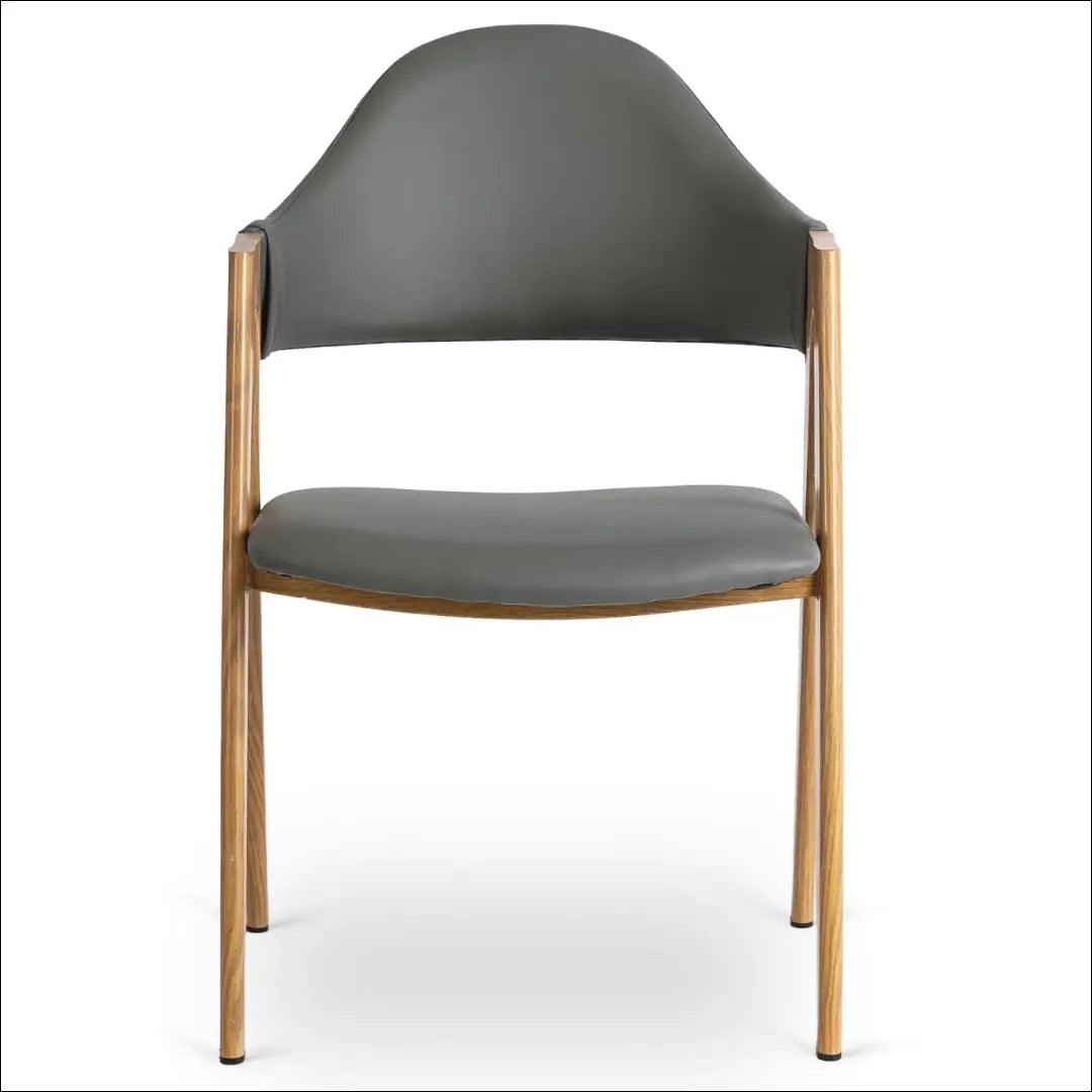 Kėdė iš eko odos pilkos spalvos TE415 - €58 Save 15% 50-100, __label:Pristatymas 5-14 d.d., elite, Krzesła,