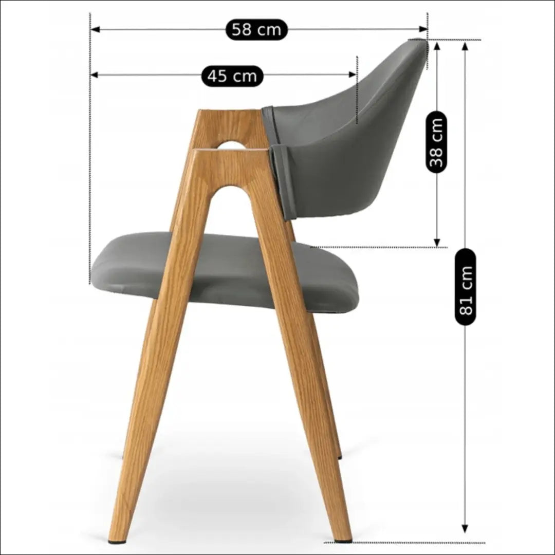 Kėdė iš eko odos pilkos spalvos TE415 - €58 Save 15% 50-100, __label:Pristatymas 5-14 d.d., elite, Krzesła,