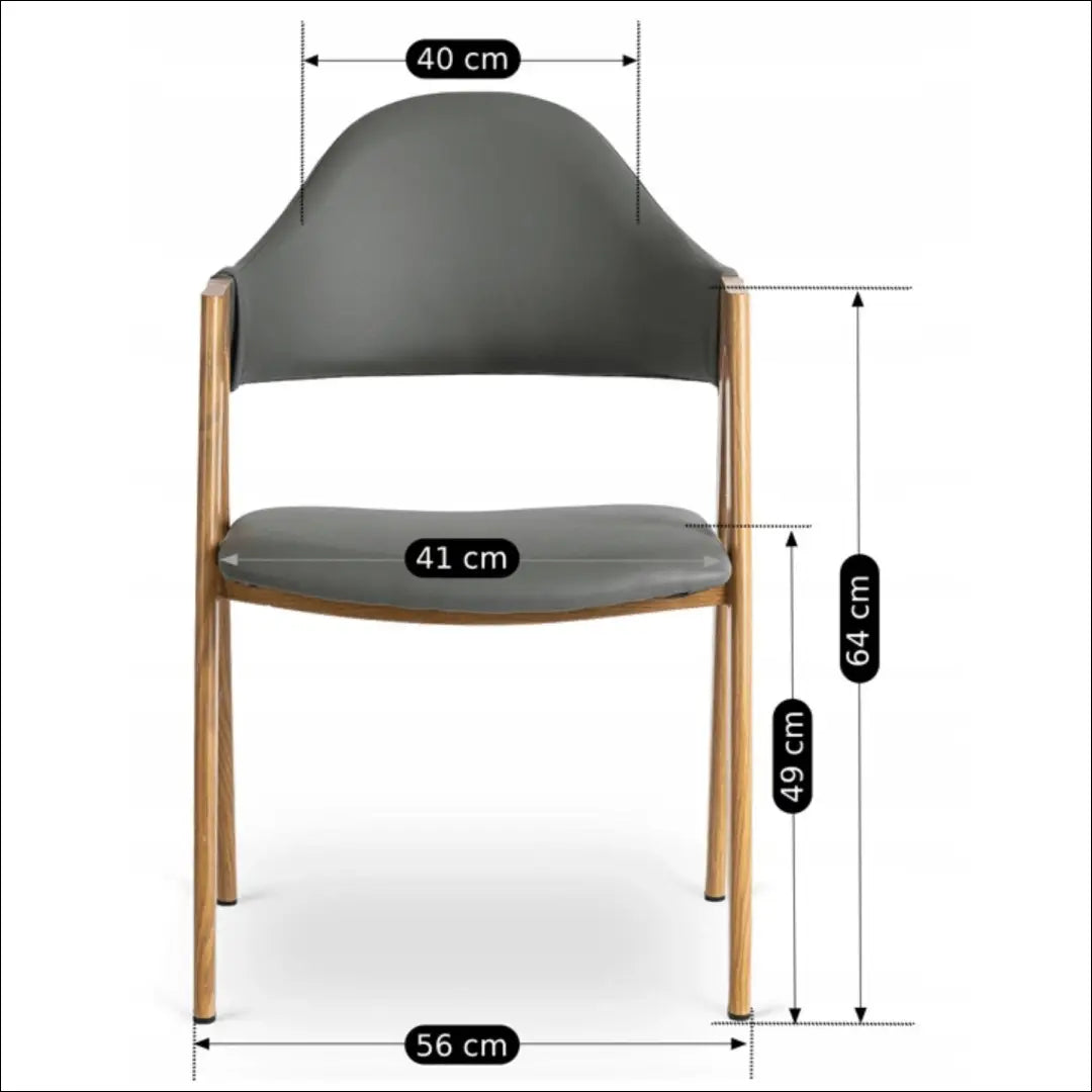 Kėdė iš eko odos pilkos spalvos TE415 - €58 Save 15% 50-100, __label:Pristatymas 5-14 d.d., elite, Krzesła,