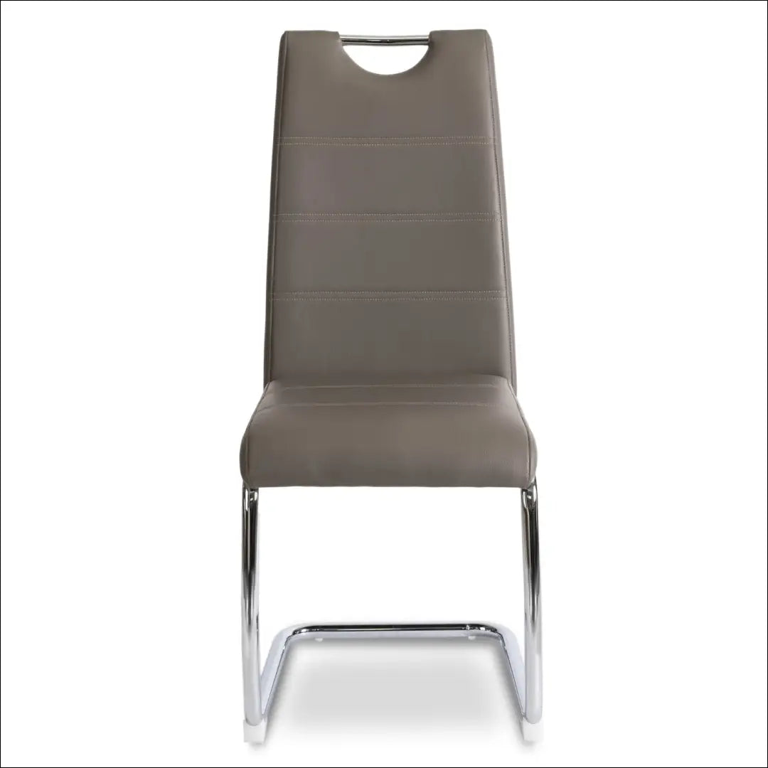 Kėdė iš eko odos pilkos spalvos TE457 - €54 Save 15% 50-100, __label:Pristatymas 5-14 d.d., elite, Krzesła,
