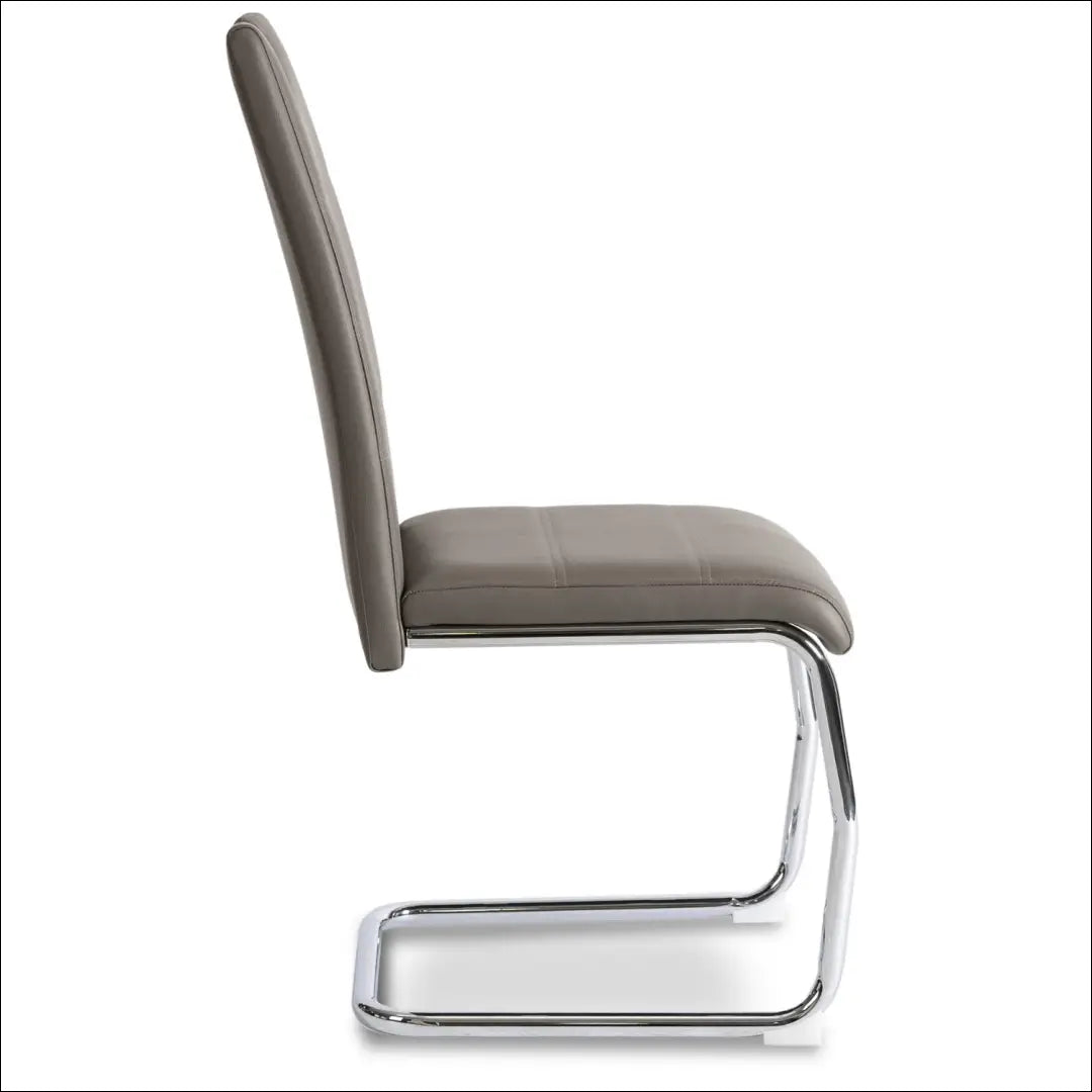 Kėdė iš eko odos pilkos spalvos TE457 - €54 Save 15% 50-100, __label:Pristatymas 5-14 d.d., elite, Krzesła,