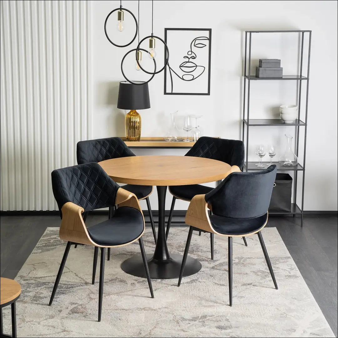 Kėdė juoda/auksinio ąžuolo aksomas TE1472 - €141.74 Save 15% __label:Pristatymas 5-14 d.d., Newelite Naujausi produktai