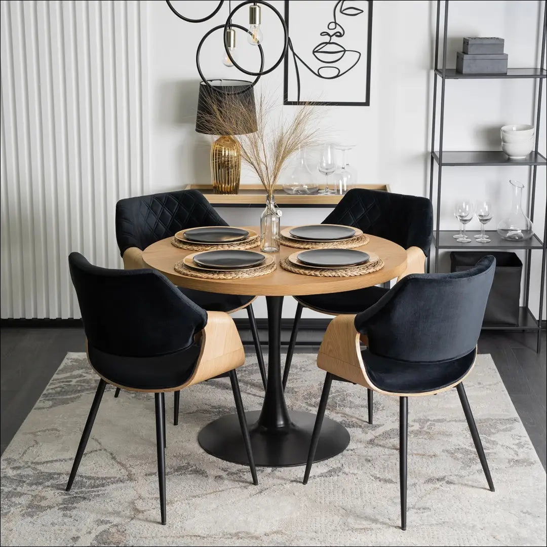 Kėdė juoda/auksinio ąžuolo aksomas TE1472 - €141.74 Save 15% __label:Pristatymas 5-14 d.d., Newelite Naujausi produktai