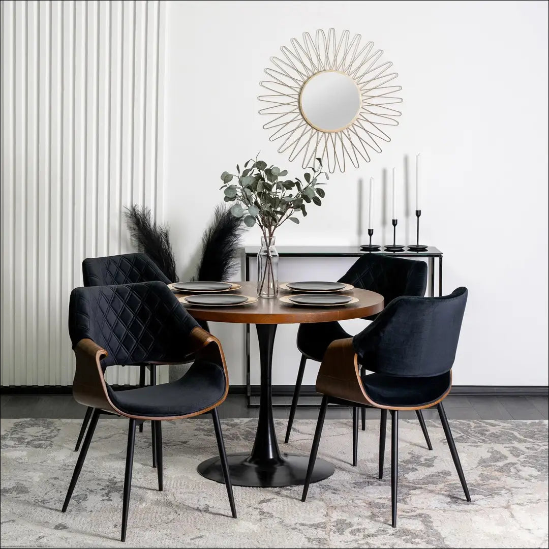 Kėdė juoda/riešutmedžio spalvos aksomas TE1469 - €142 Save 15% __label:Pristatymas 5-14 d.d., Newelite Naujausi