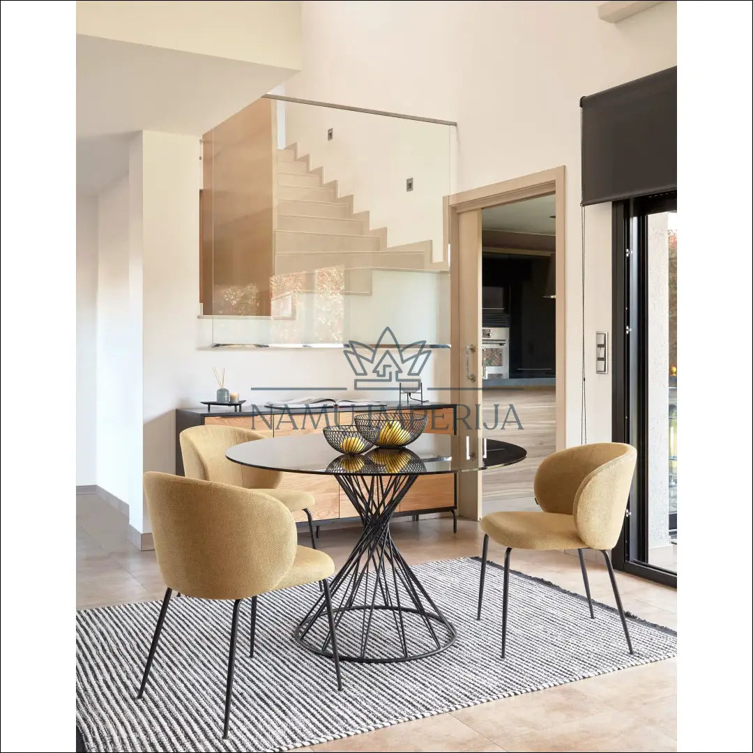 Kėdė ’Kave Home’ VI1067 - €75 Save 50% 50-100, __label:Pristatymas 1-2 d.d., color-geltona, kedes-valgomojo,