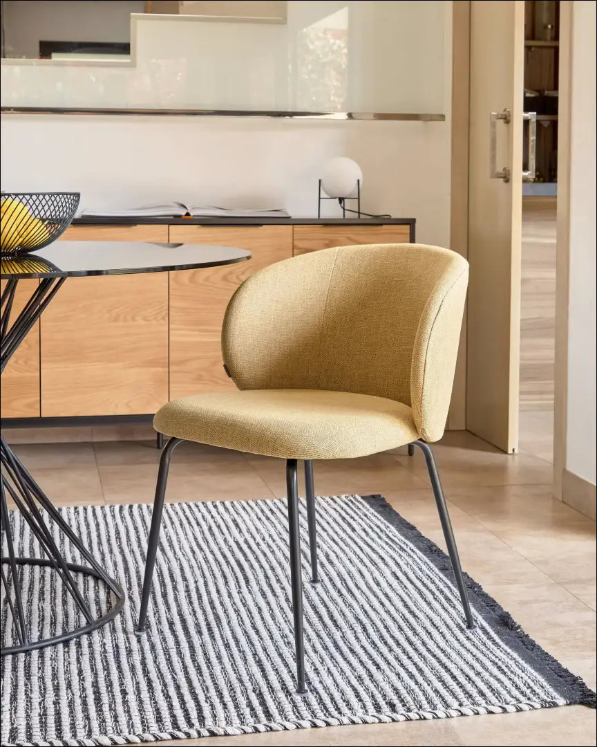 Kėdė ’Kave Home’ VI1067 - €75 Save 50% 50-100, __label:Pristatymas 1-2 d.d., color-geltona, kedes-valgomojo,