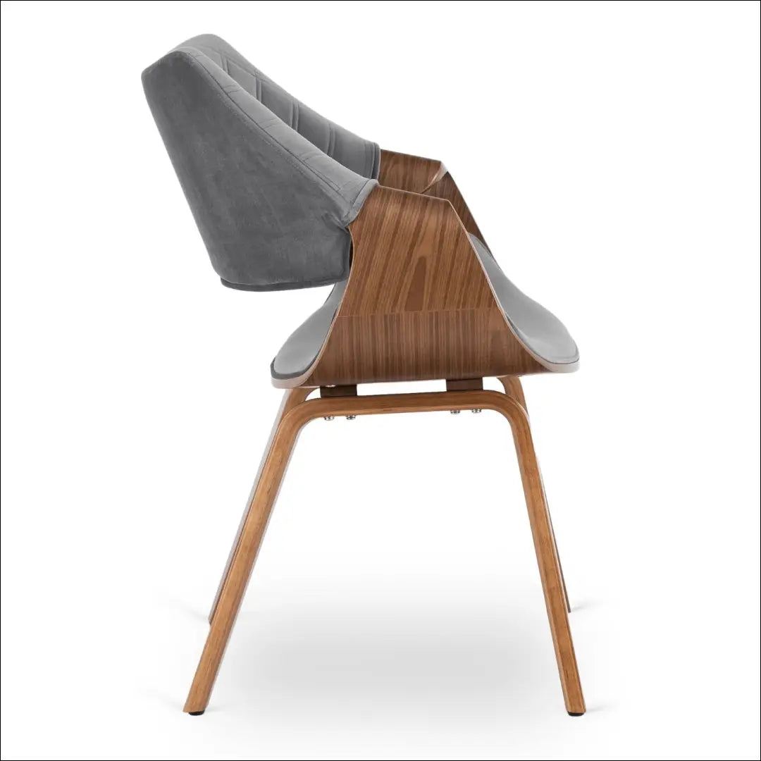 Kėdė pilka/riešutmedžio spalvos aksomas TE2095 - €145.20 Save 15% __label:Pristatymas 5-14 d.d., Newelite Naujausi
