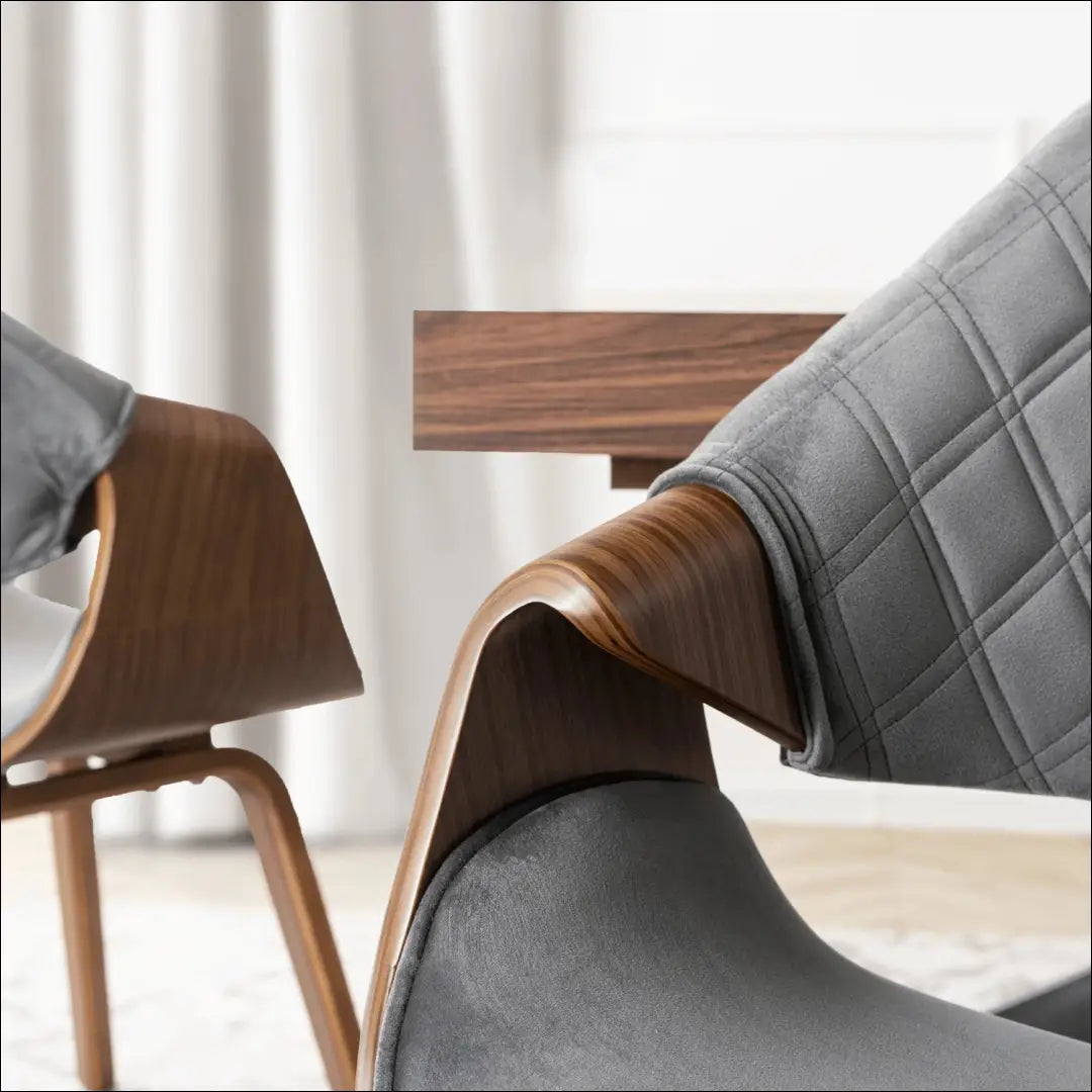 Kėdė pilka/riešutmedžio spalvos aksomas TE2095 - €145.20 Save 15% __label:Pristatymas 5-14 d.d., Newelite Naujausi