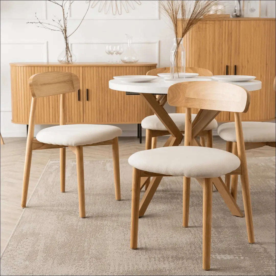 Kėdė su audiniu ąžuolo spalvos / smėlio TE763 - €67 Save 15% 50-100, __label:Pristatymas 5-14 d.d., elite, Krzesła,