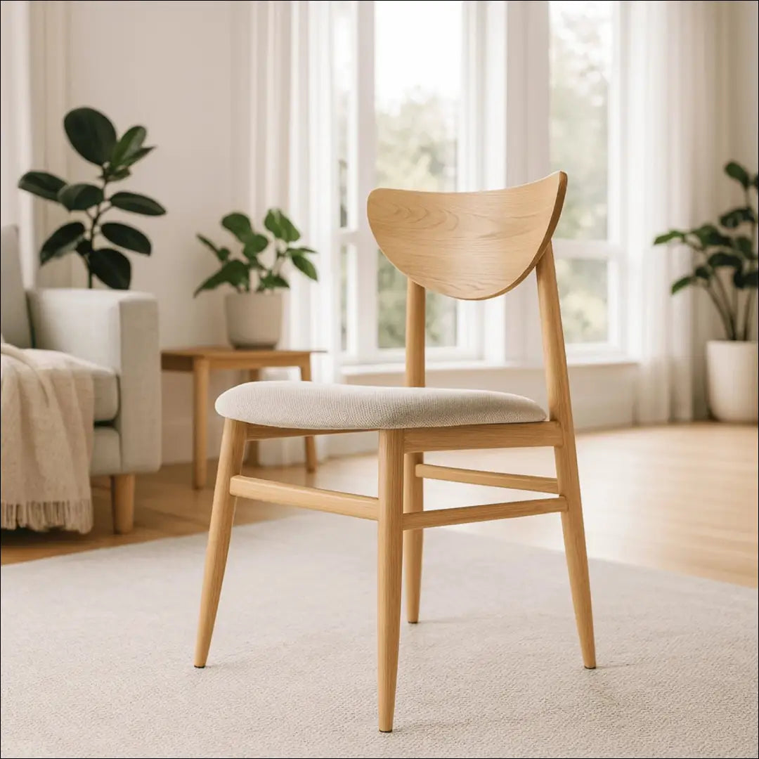 Kėdė su audiniu ąžuolo spalvos / smėlio TE894 - €58 Save 15% 50-100, __label:Pristatymas 5-14 d.d., elite, Krzesła,
